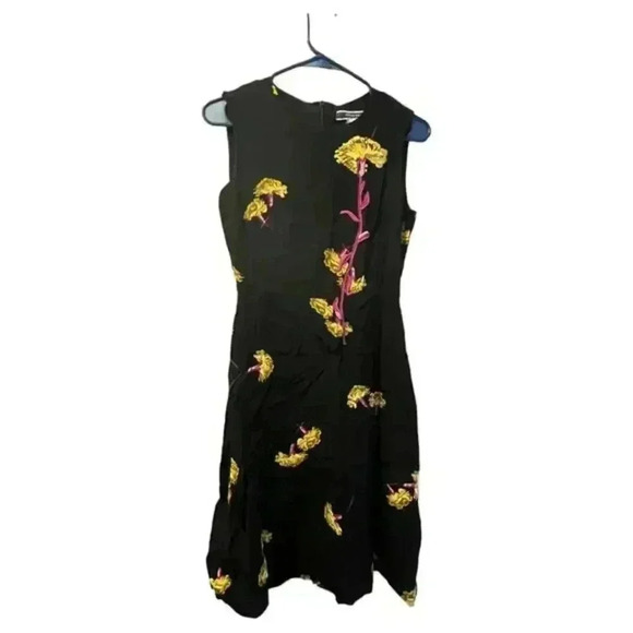 Sportmax Dresses & Skirts - Sportmax Women's Black Floral A-Line Midi Dress Size 12